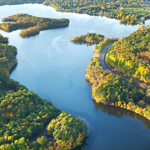 Mississippi River Road - South to North — 500x500